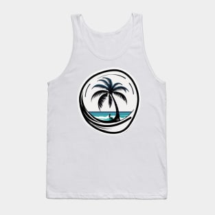 beach palm tree island Tank Top